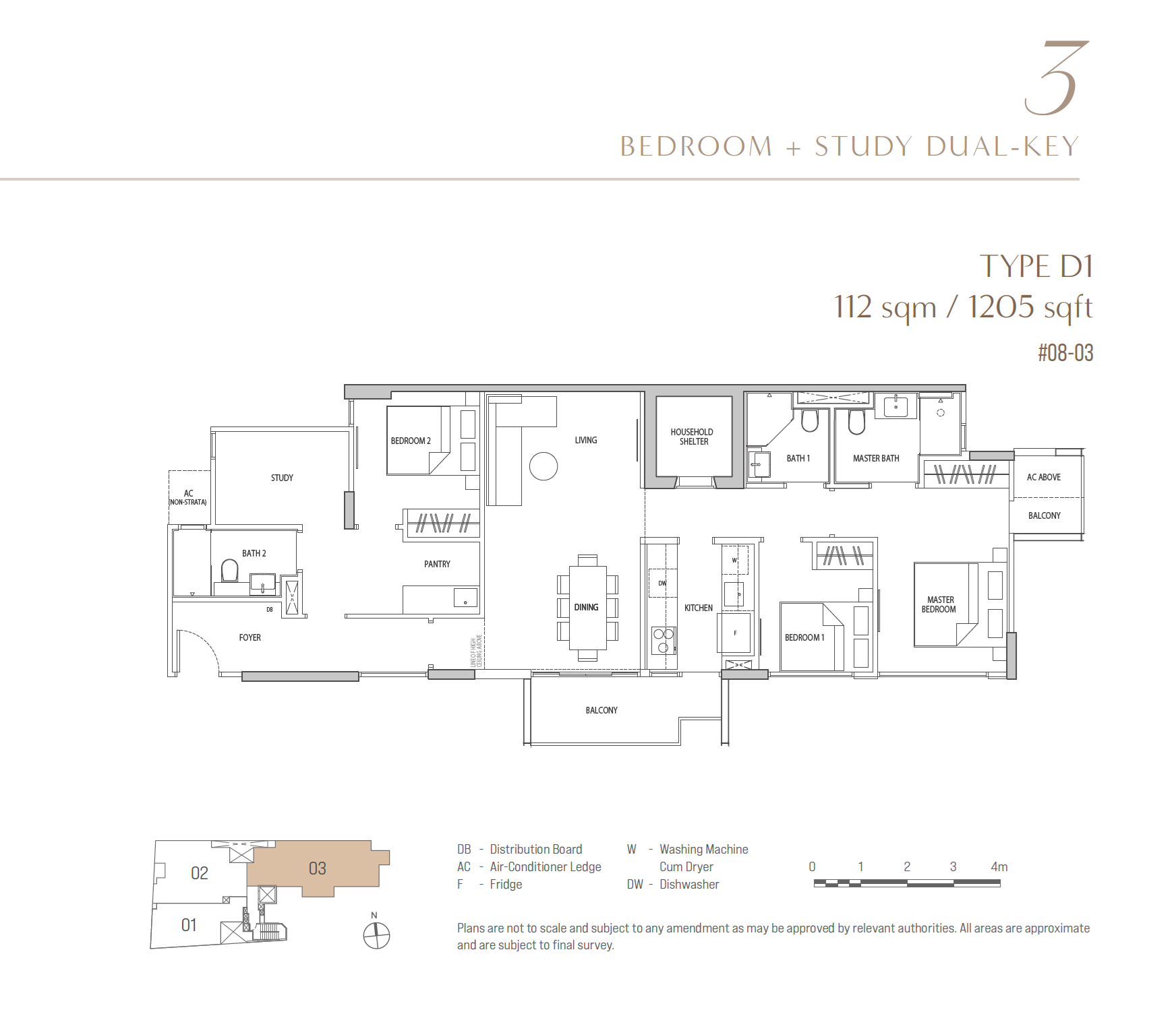 OCHO 1 Bedroom Floor Plan 2